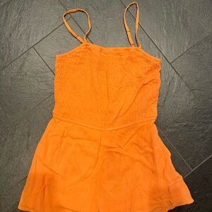 abercrombie kids Orange Smocked Romper